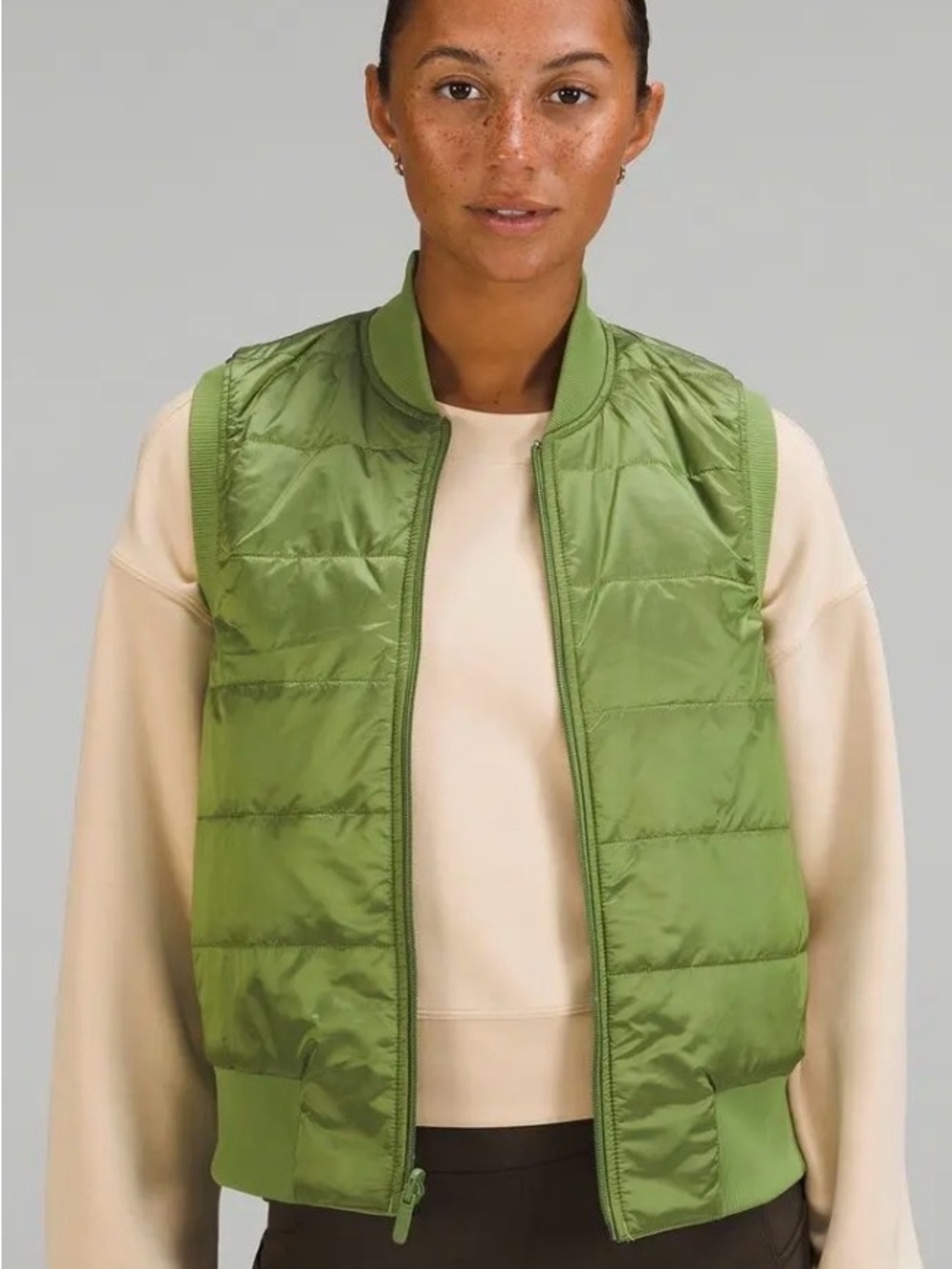 Reversible Lululemon athletica Green Quilted Lightweight Vest